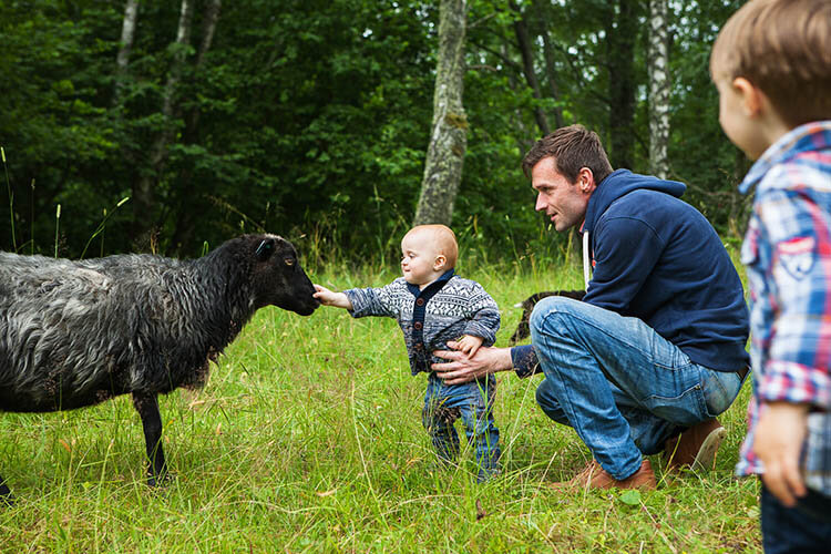 Mit Baby verreisen und Wildtiere treffen.